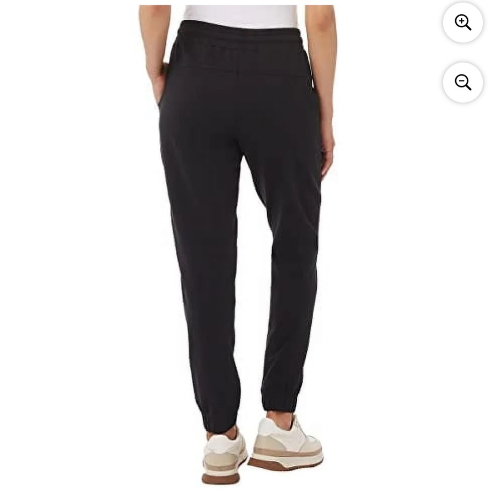 32 Degrees Cool Women's Black Drawstring Twill Jogger Pants - Picture 3 of 12